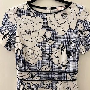 Love…ady blue and black peplum style dress